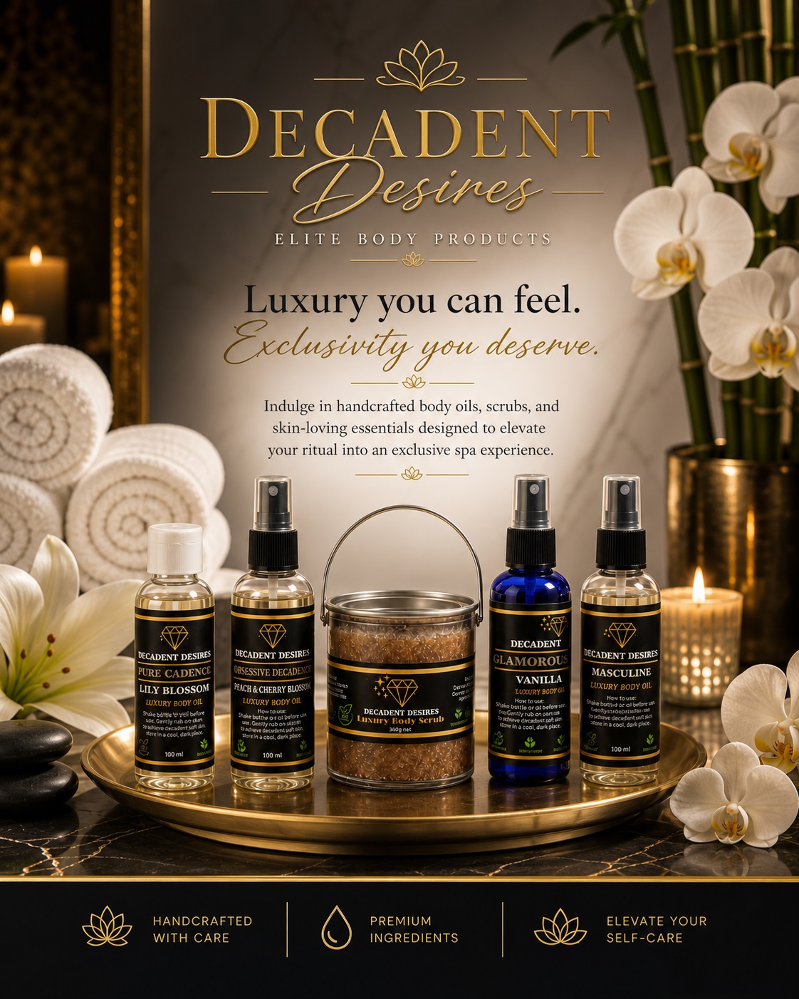 luxury you can feel the essence of body oils